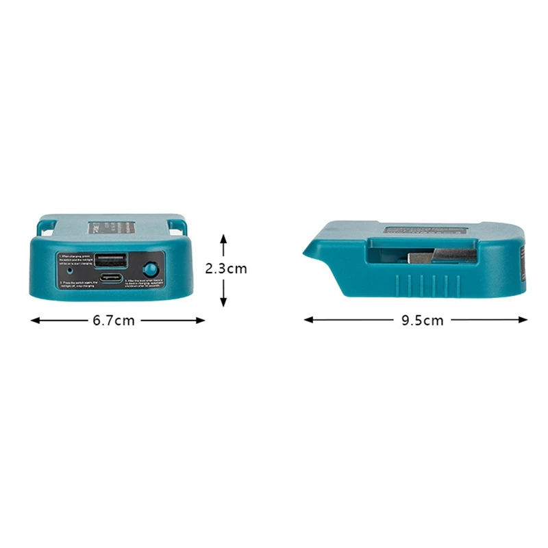 Tragbarer Ladegerät-Adapter, kompatibel mit 18 V Li-Ion mit USB-Typ-C-Akkuhalter, schnelles Aufladen, einfache Installation, einfach zu bedienen