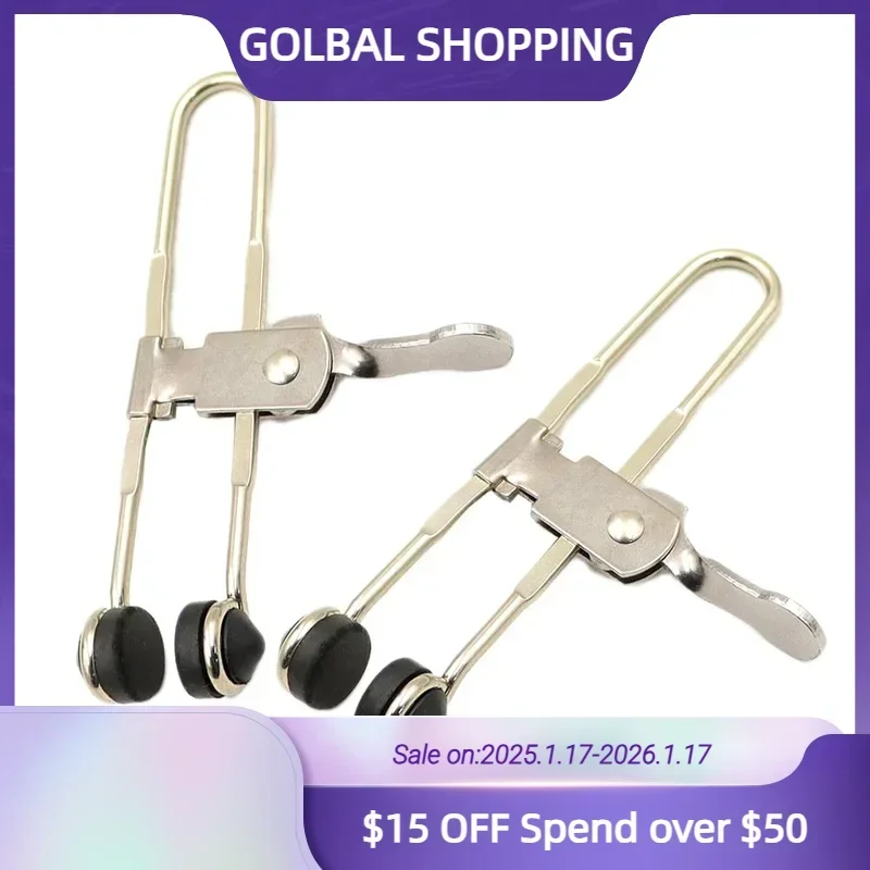 2pcs Rubber Head Lever Action Grid Clamps Ceiling Tile Mounting Clips Hand Tool