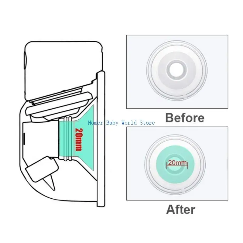 B2QD سيليكون مضخة الثدي شفة إدراج 14/16/18/19/20/21/22 مللي متر سهلة جمع الحليب