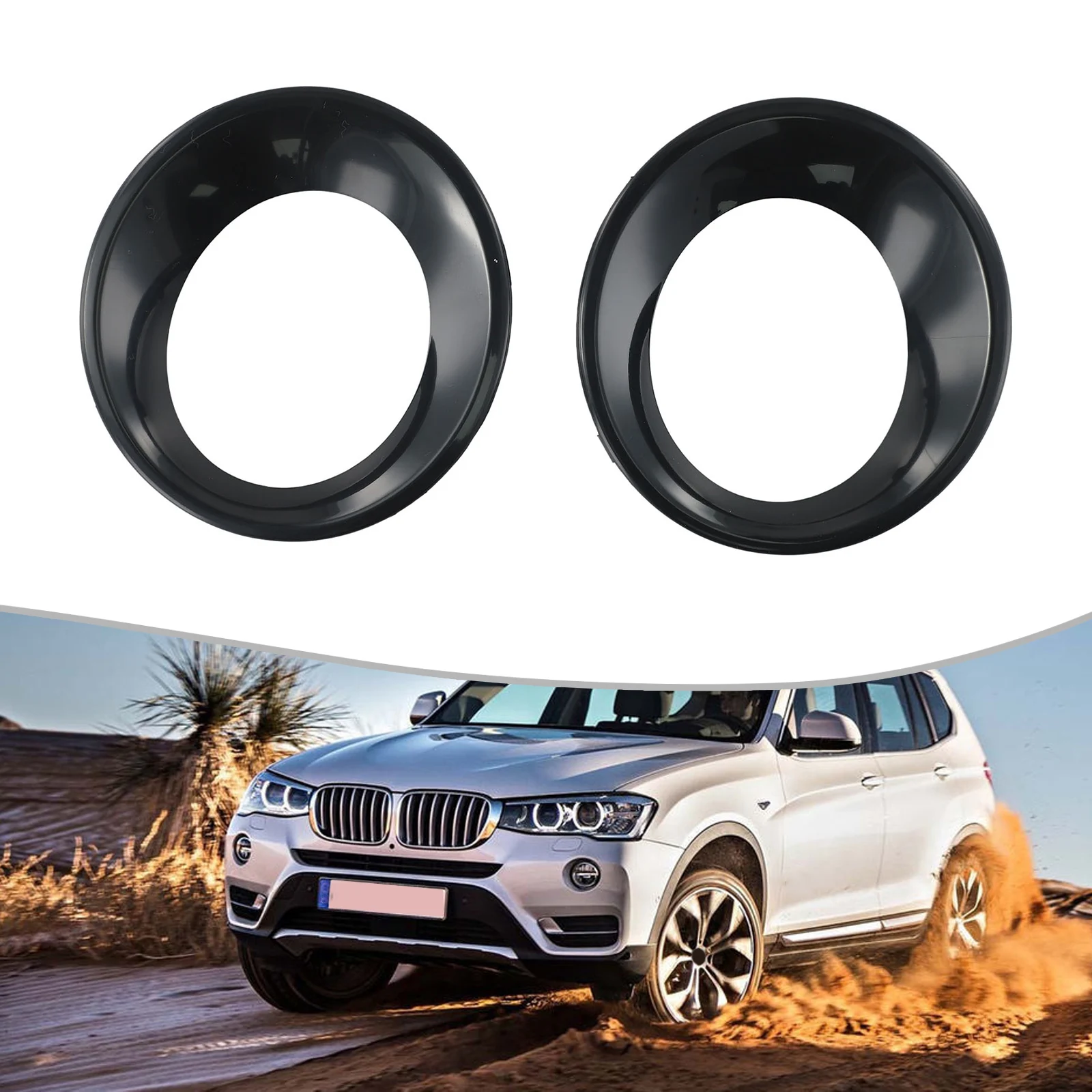 2 PCS/set  (Left/ Right) Fog Light Lamp Cover Trim Primed Fit For BMW X3 E83 LCI 2007-2010 51113423789 51113423790