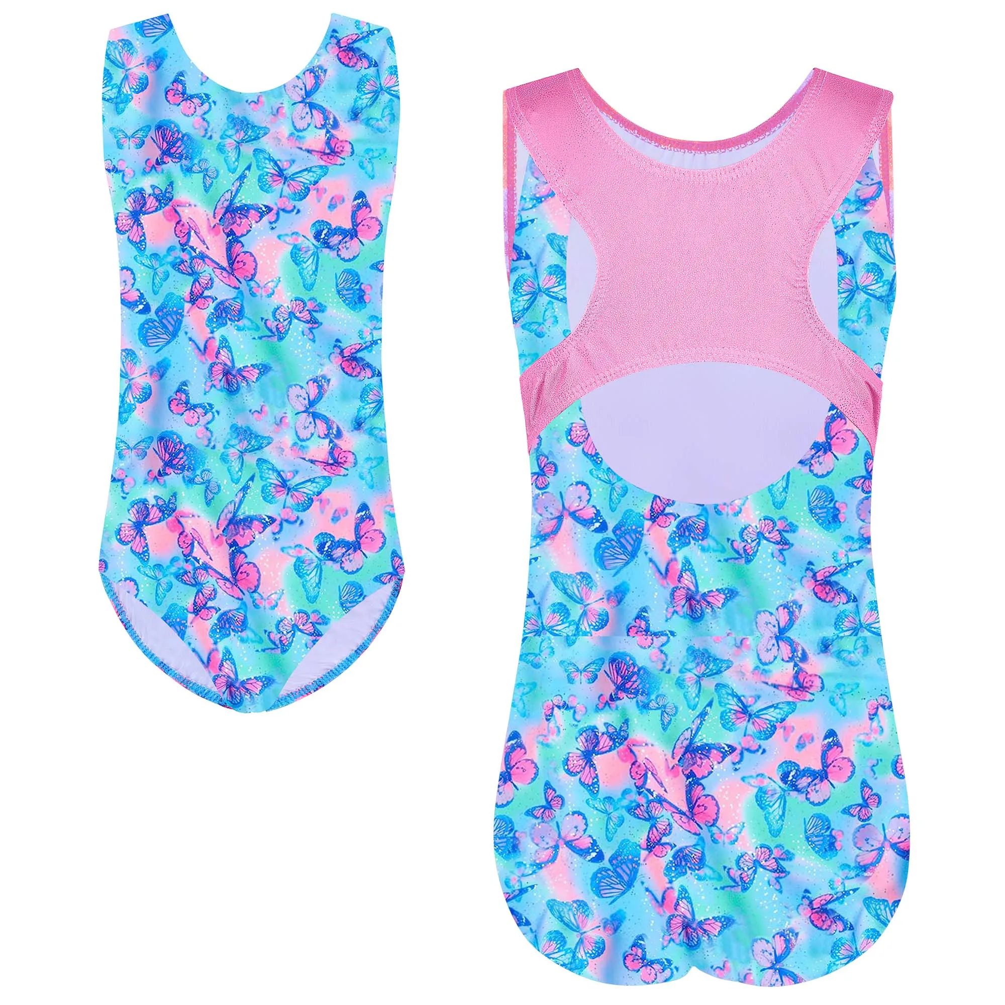 

BAOHULU Sleeveless Gymnastics Leotard for Girls Cute Print Ballet Performance Clothes Dancewer Ballerina Pracitice Outfit