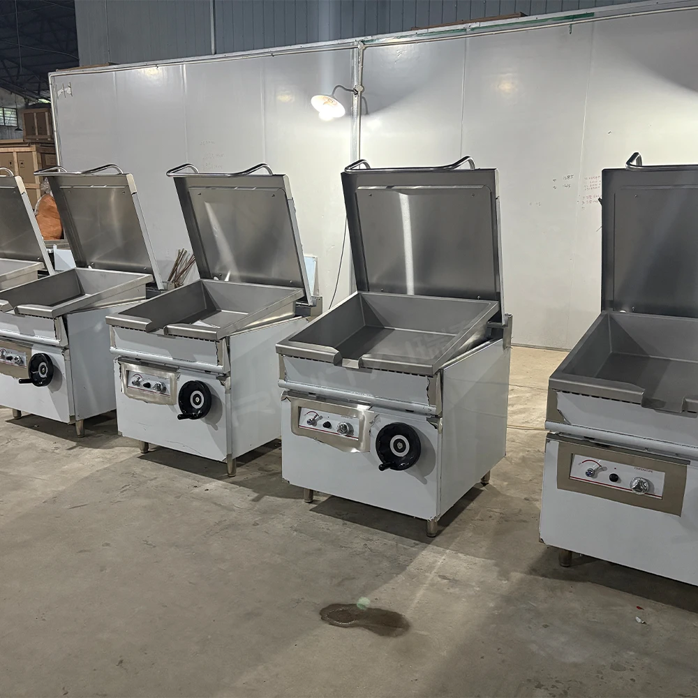 

Большая коммерческая газовая машина для жарки во фритюре (уок) с функцией наклона и вращения, кухонное оборудование для кейтеринга и ресторанов