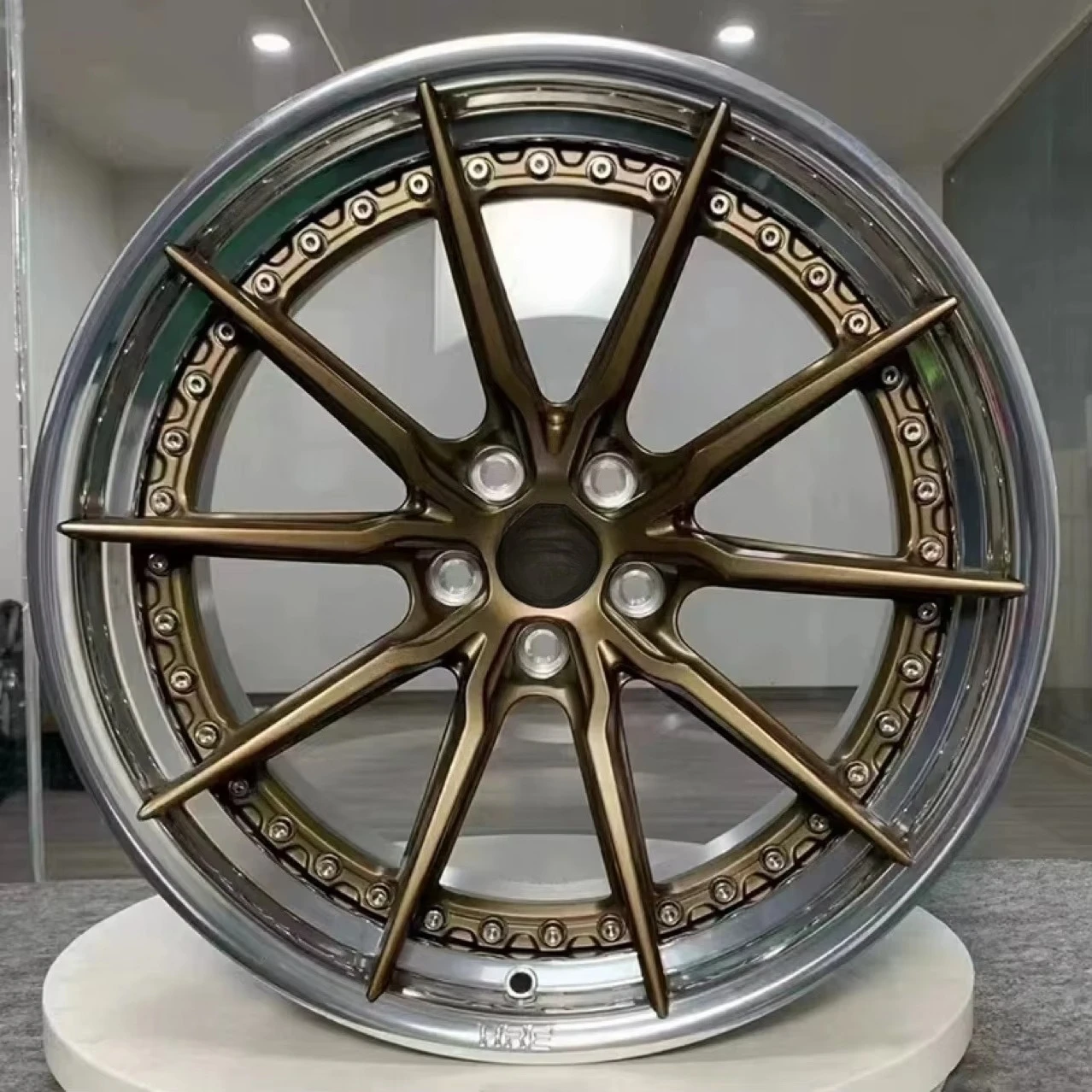 

New Hyper Black Sport Forged Alloy Chrome Finish Multi Spoke Wheel for with Bolts Included Alloy Passenger Car Wheels