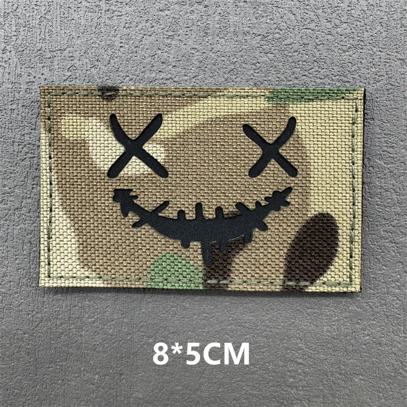 Multicam IR-Patches, Laserschneiden, Moral, taktische Patches auf Rucksack, Weste, Kleidung, Outdoor-Abzeichen, reflektierende Abzeichen mit Klettverschluss
