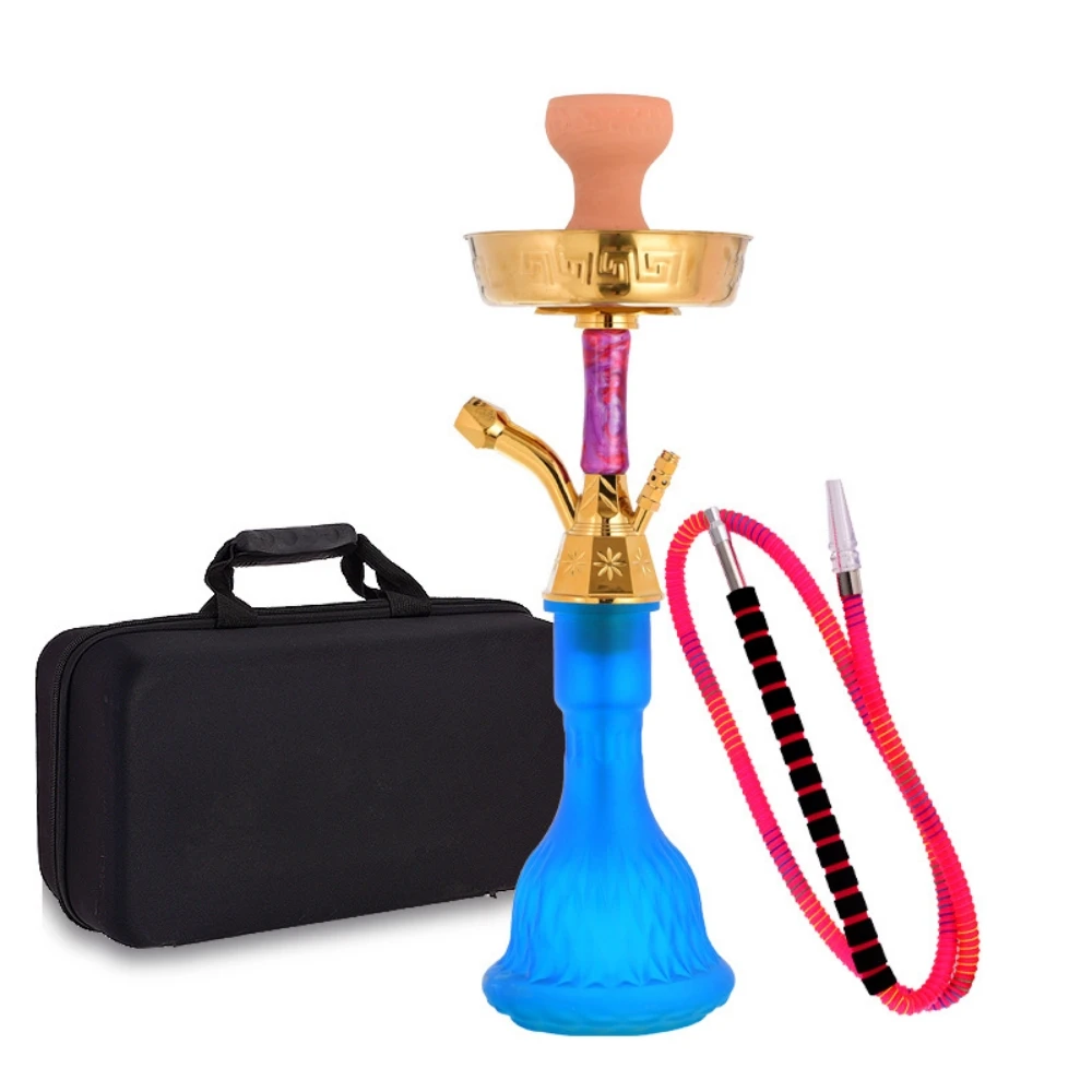 

Арабский кальянный набор с сумкой, однотрубный кальян, удобный портативный комплект для курения, аксессуары для кальяна