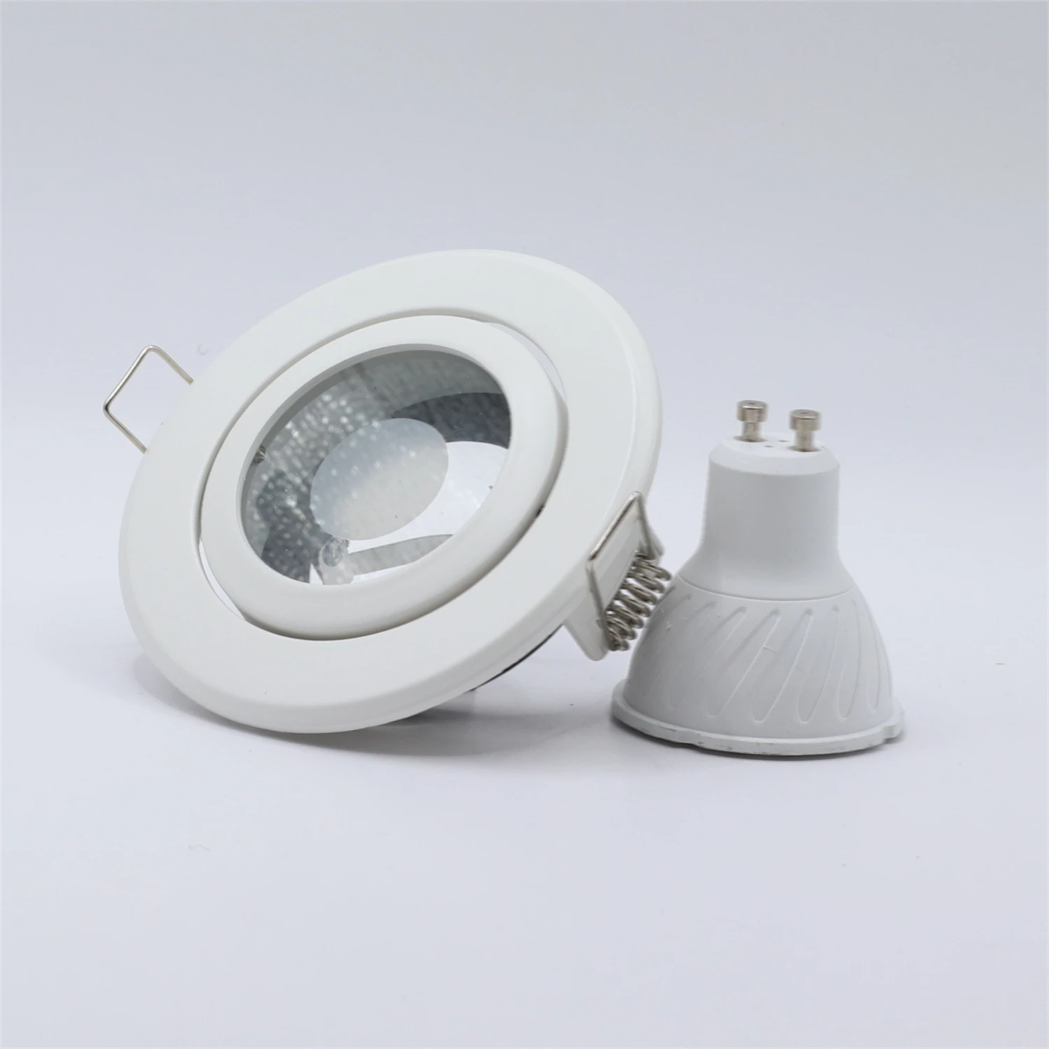 Round Recessed Ceiling Downlight Cutout 85MM Mounting Frame GU10/MR16 GU5.3 Lamp Holder Base Lighting Fitting Fixture