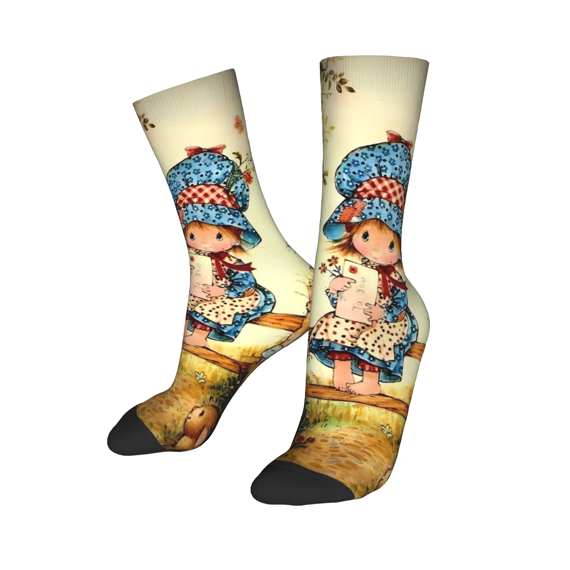 Sarah Kay With Cat Knitted Socks  Anti Bacterial Stockings Men Comfortable Cycling Socks Autumn Casual Design Socks