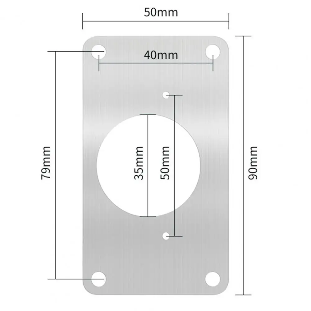 Hinge Repair Plate Anti-Rust Multi-Hole Hardware Stainless Steel Hinge Repair Plate with Fixing Screws for Kitchen Cabinet