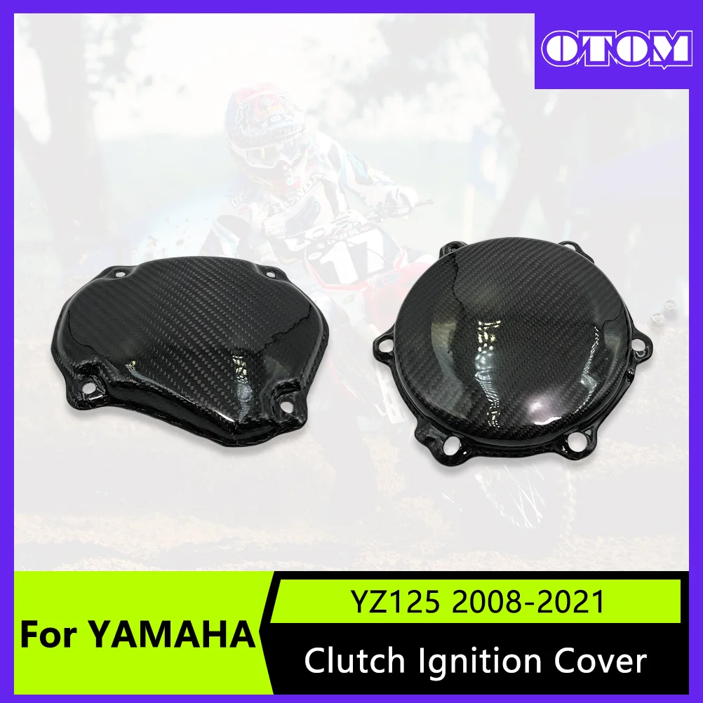 

Крышка зажигания сцепления мотоцикла, защита двигателя из углеродного волокна для YAMAHA YZ125 2008-2021, аксессуары для бездорожья для мотокросса