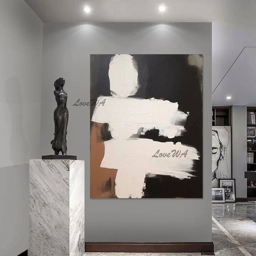 

Large Size Acrylic Modern Handmade Abstract Painting Hotel Decorative Wall Art Canvas Roll Style No Framed Picture Hot Selling