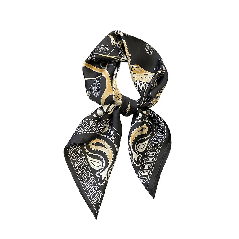 70*70cm Square Silk Satin Hair Scarf Women Small Shawl Fashion Kerchief Neck Female Headband bandanna Lady foulard muffler girl