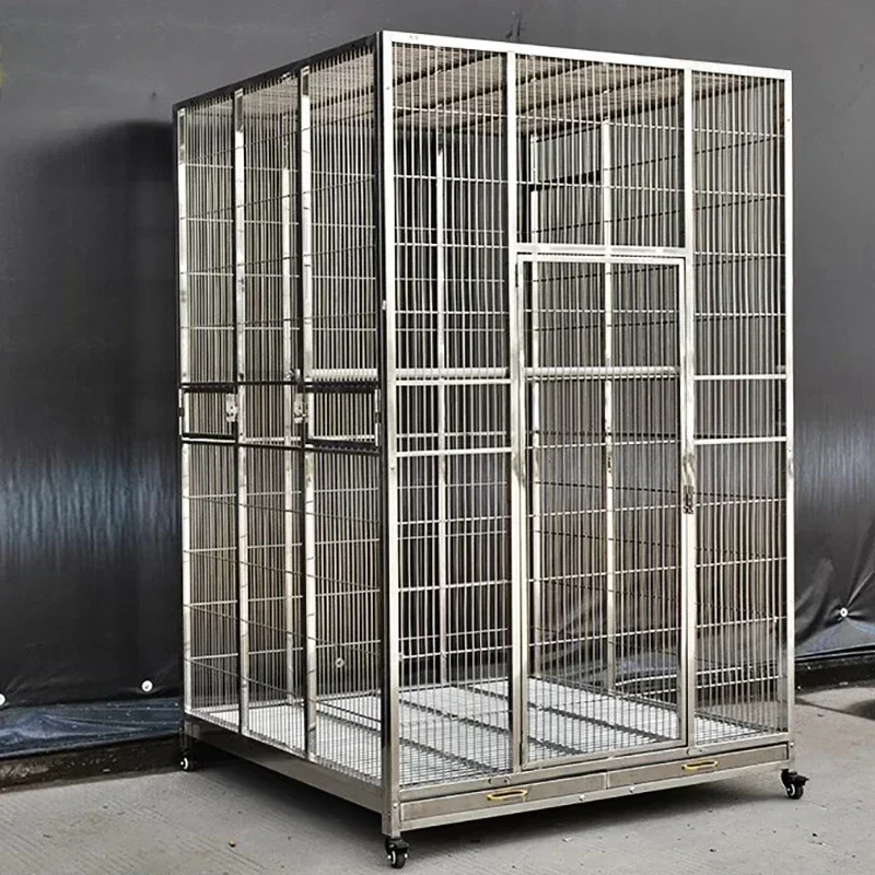 

Commercial Stainless Steel Bird Cages for Home Extra Large New Sturdy Birdcage Modern Simple Classic Bird House for Garden