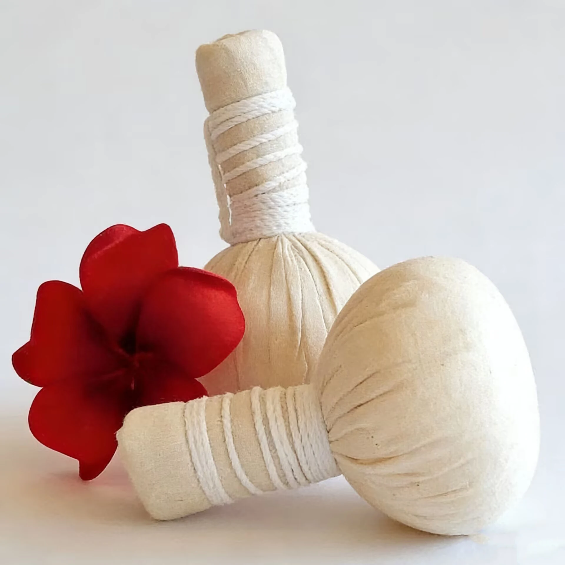 Bola de masaje tailandesa, bolsa térmica de hierbas tailandesas, bolsa de hierbas chinas para la salud, productos naturales