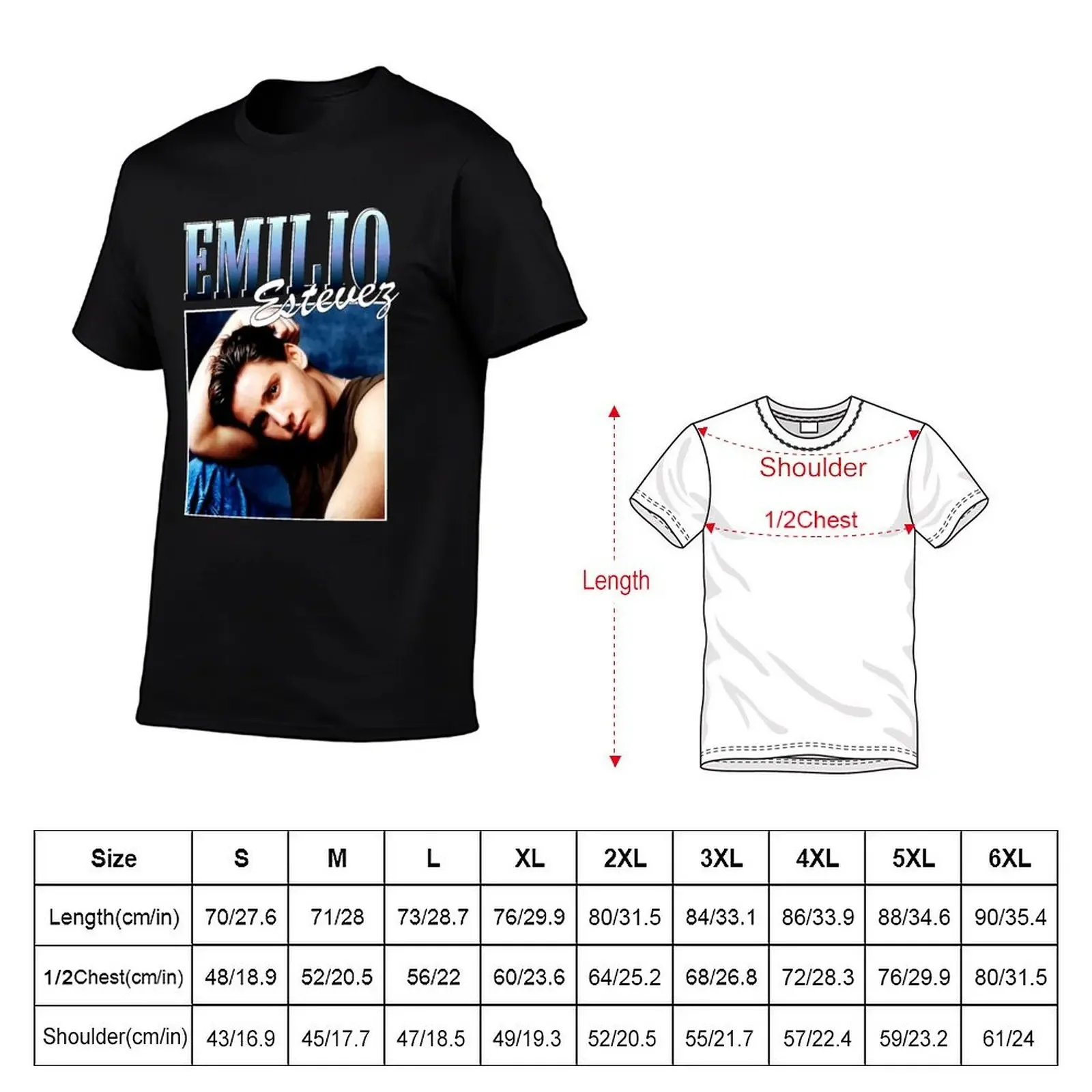 Emilio-Estevez-Brat-Pack T-Shirt graphic shirts quick drying Men's cotton t-shirt