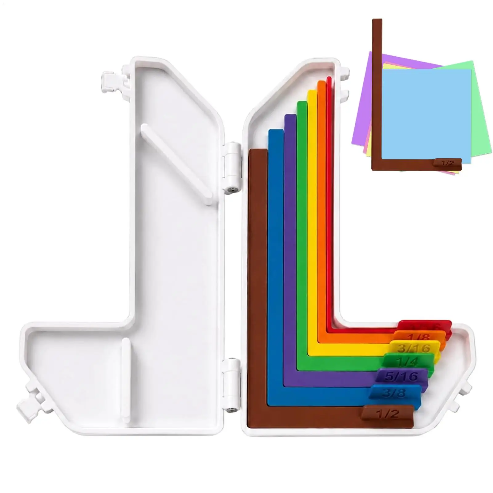 7Pcs Color-Coded Paper Craft Alignment Guides, Card Making Spacing Tool For Scrapbookers, Stampers & Crafters, Easy DIY
