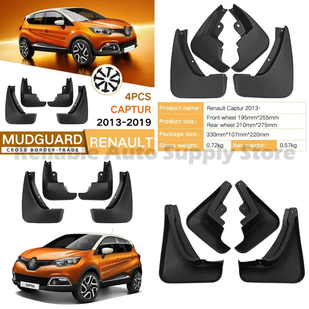 

For Renault Captur 2013-2019 Mudguards Fender Trim Front and Rear Car Accessories Best Selling Premium Quality Durable Design