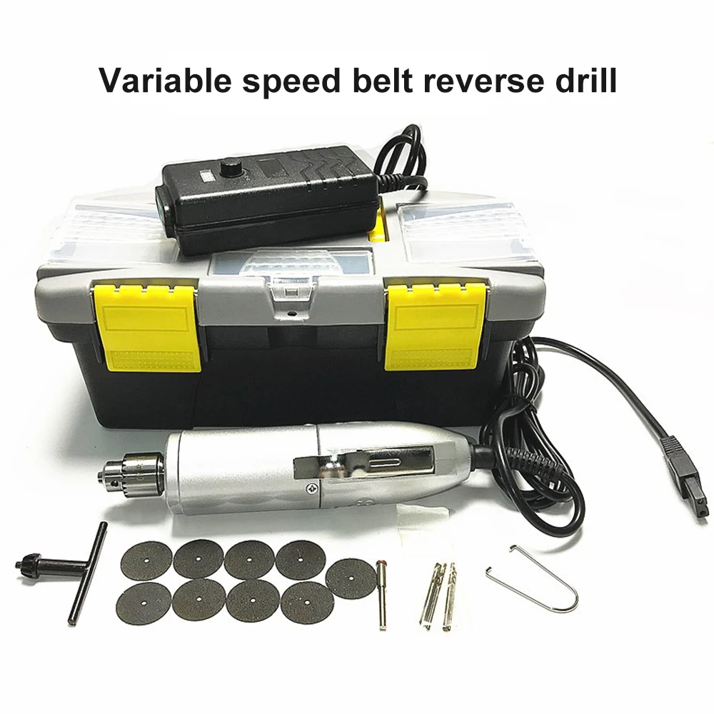 AC 110V 220V tragbarer elektrischer Bohr satz Geschwindigkeits-Regelung Jade-Holz-Harz-Schleif-Polier-Bohrer-Gravur werkzeug