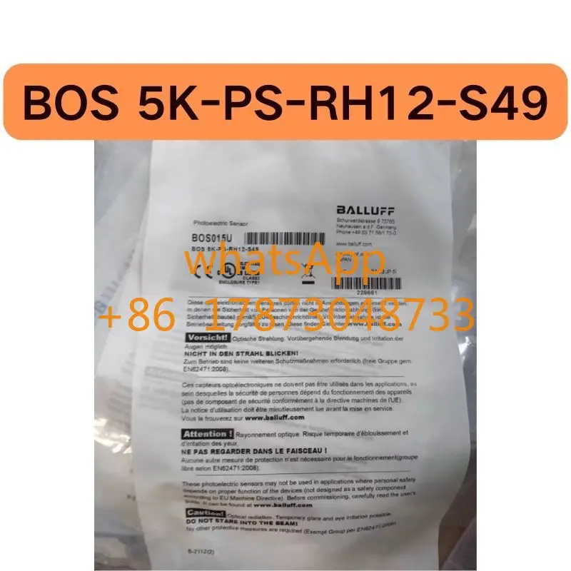 New BOS015U sensor BOS 5K-PS-RH12-S49 in stock for quick delivery