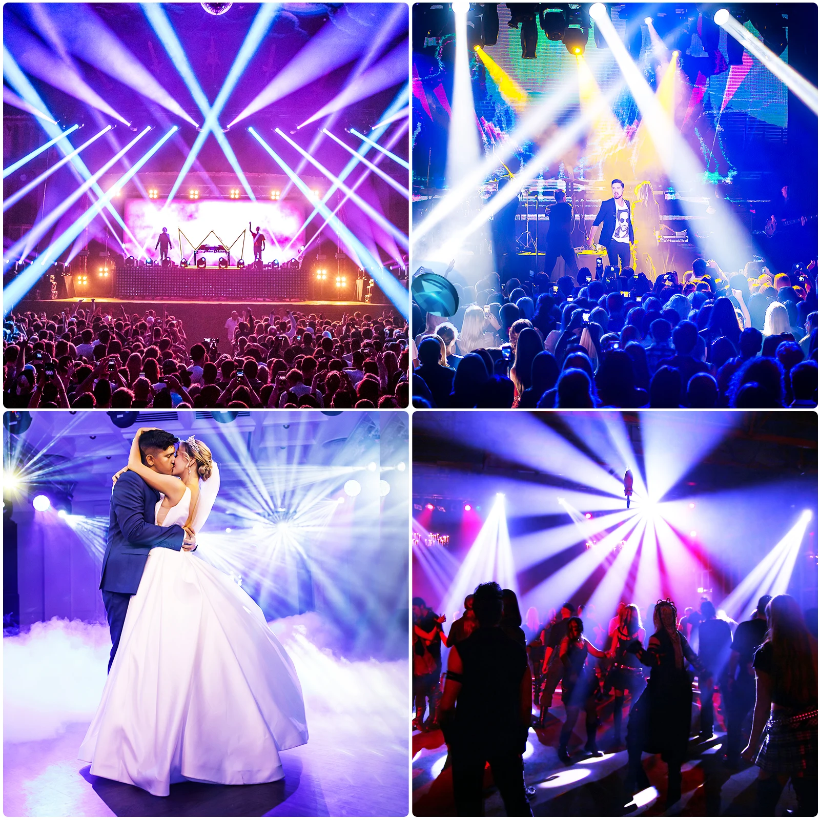 Imagem -02 - King-beam Gobo Moving Head Lights Rgbw Led Luzes do Palco Dmx512 Holofotes para dj Disco Festa de Casamento Iluminação de Palco 30w u