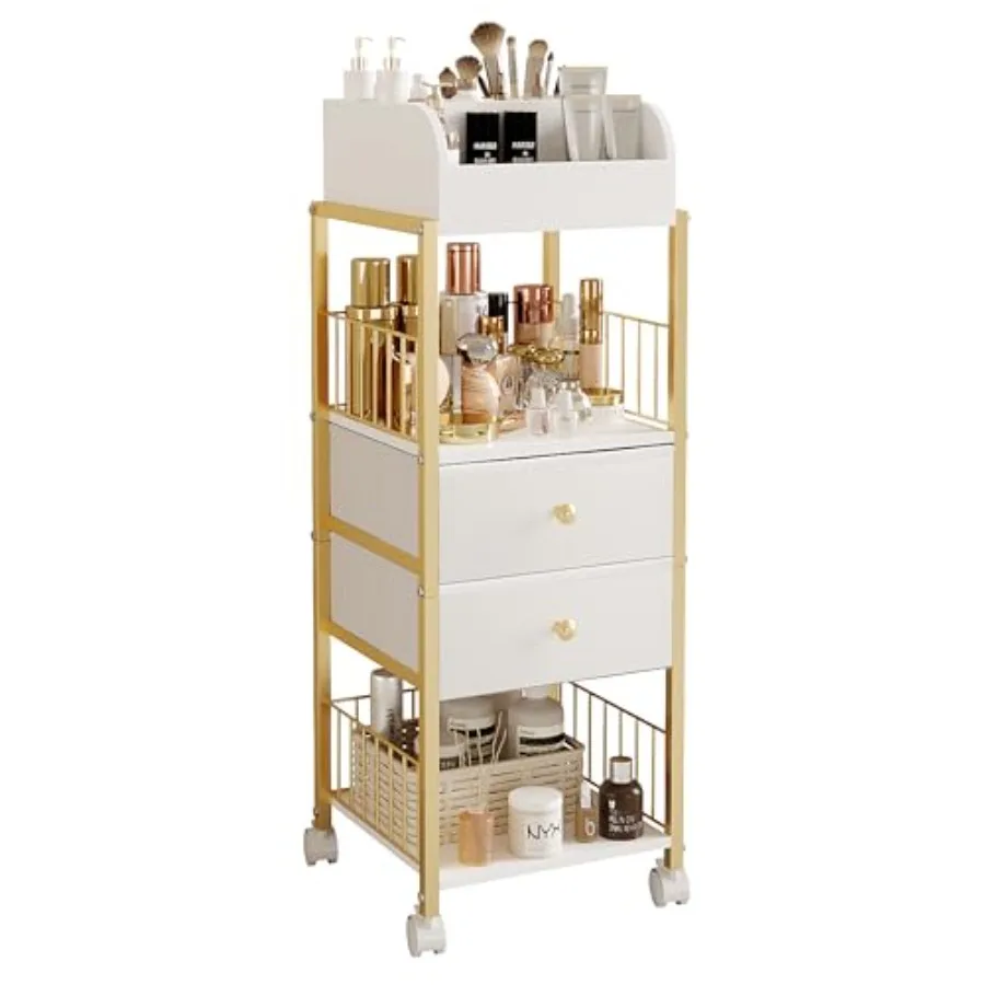 

Makeup Organizer Storage Cart Large Skincare organizers Makeup Stand with Drawers Makeup Vanity Organizer Cosmetics Display Cas