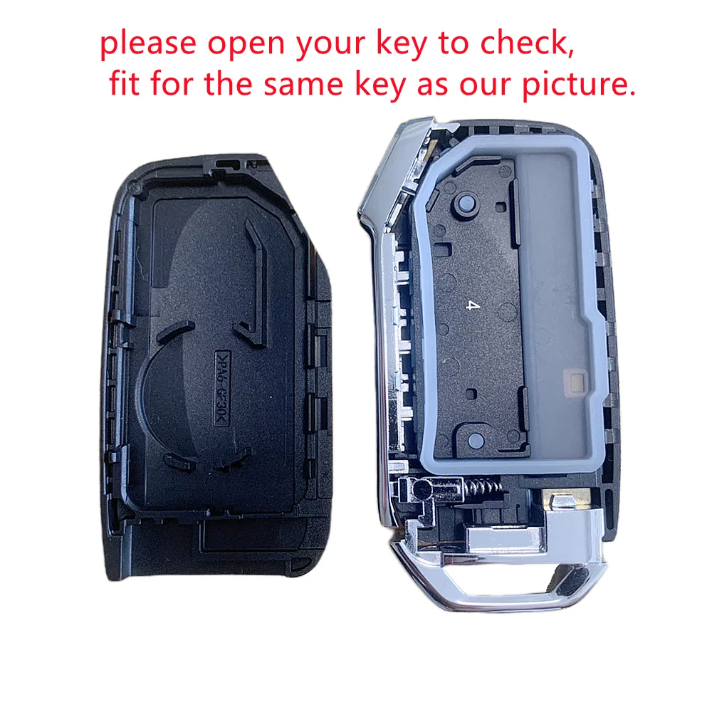 1pcs Remote Smart Card Key Shell 4 Buttons for Kia Sportage Ceed Sorento Cerato Fore Key Casing with Uncut Emergency Key Blade