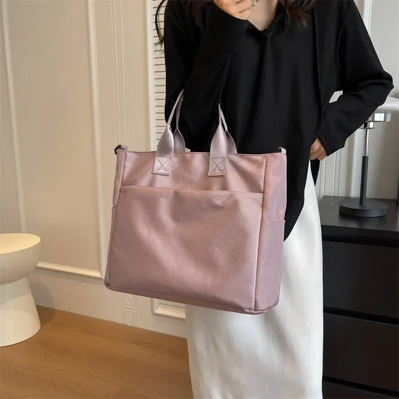 

Japan Style Student Oxford Cloth Durable Thick Tote Bag Women Commuter Compact Shoulder Bag Large Computer Crossbody Bag