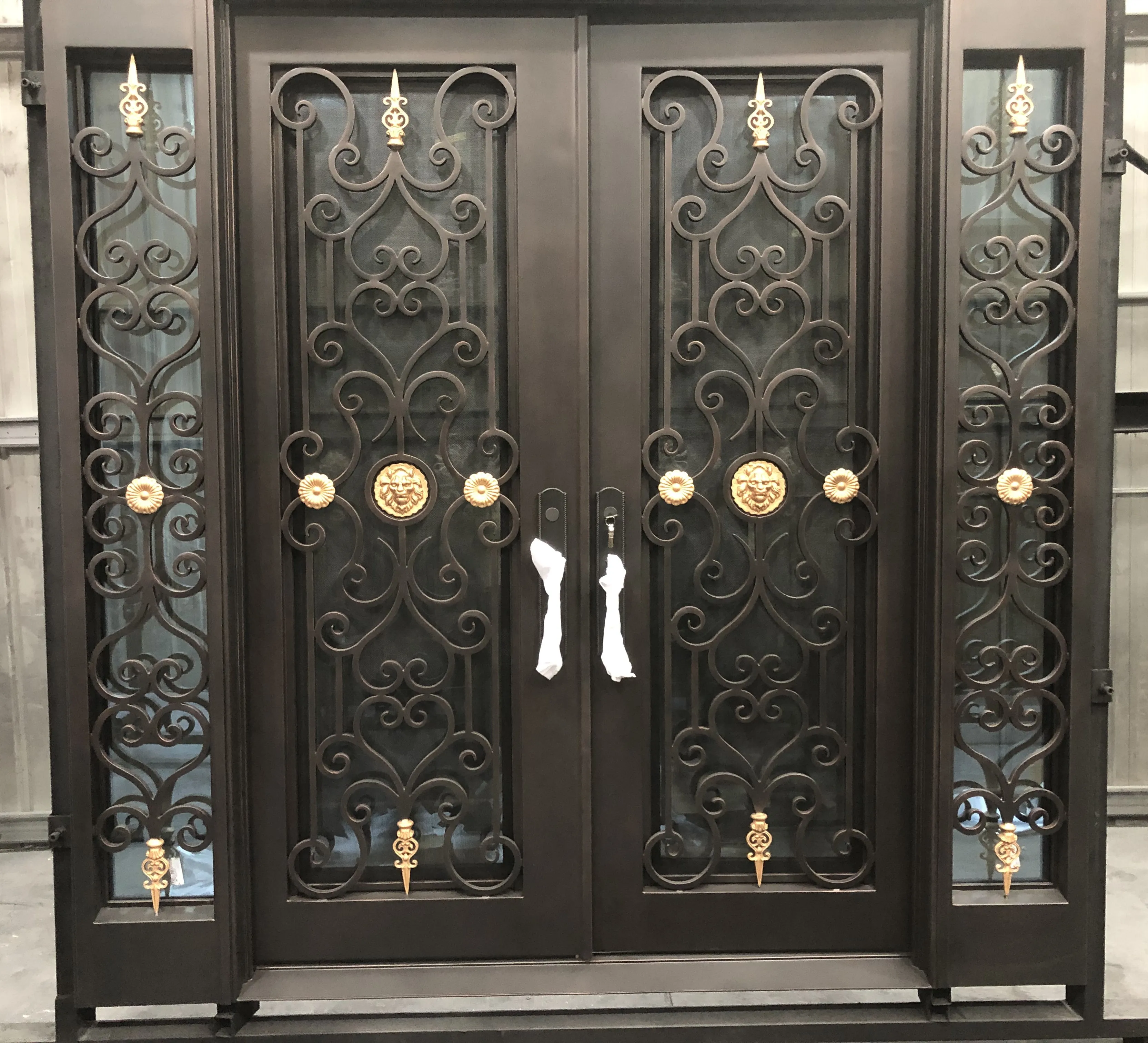 Factory Wholesale Iron Door Wrought Iron French Doors Wrought Iron Door