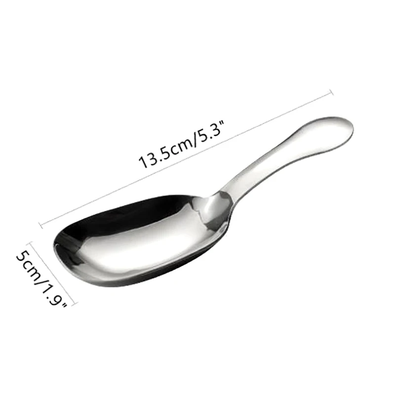 Stainless Steel Round Spoon Net Red Golden Dinner Long Handle Stirring Dessert Spoons For Kitchen Accessories Gadgets