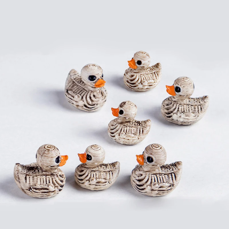 C 5PCS Mini Ducks Skeleton Halloween Decorations Resin Scary Duck Miniatures Home Decorative Figurines Micro Landscape