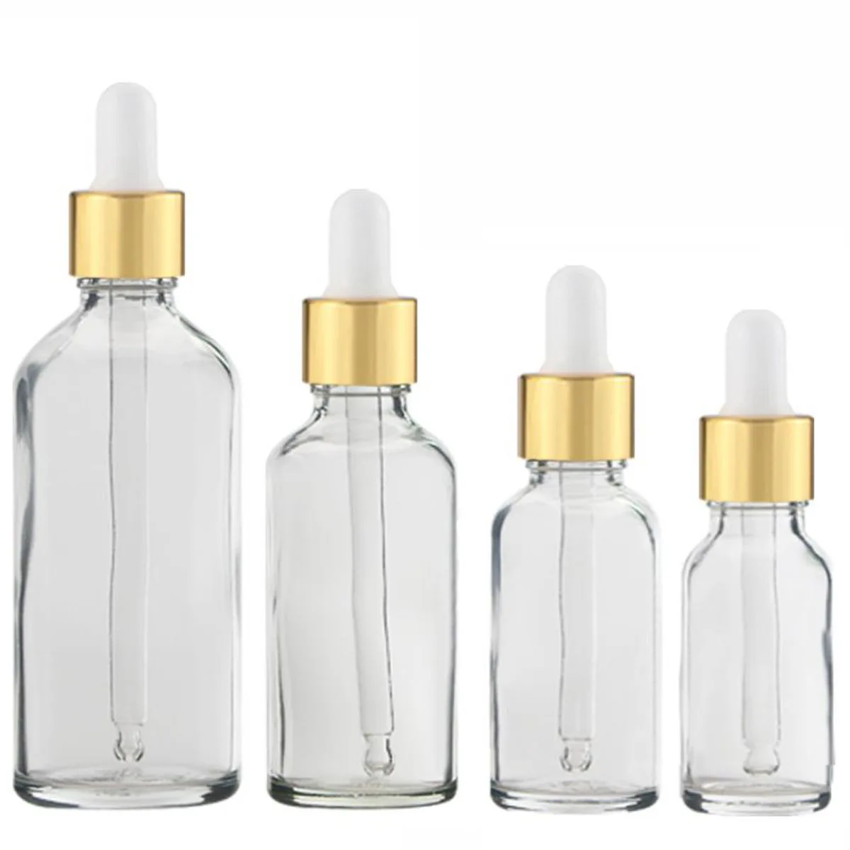 5/10/15/20/30/50/100ml Clear Glass Dropper Bottle for Essential Oils Dripper Ear Eye Drop Refillable Bottle Aromatherapy