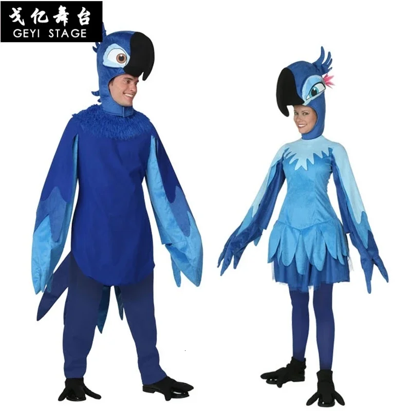 Genuine Kids Like Deluxe Rio Jewel Costume Children Halloween Party Cosplay Bule Parrot Girls Fancy Dressing-up