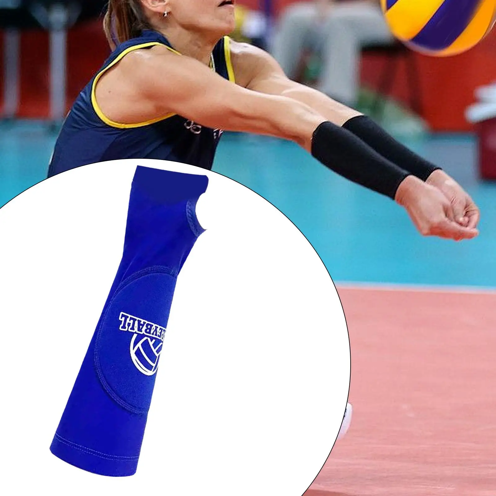 Guanti da allenamento con maniche da braccio da pallavolo 5x2 pezzi per lavoro di basket blu