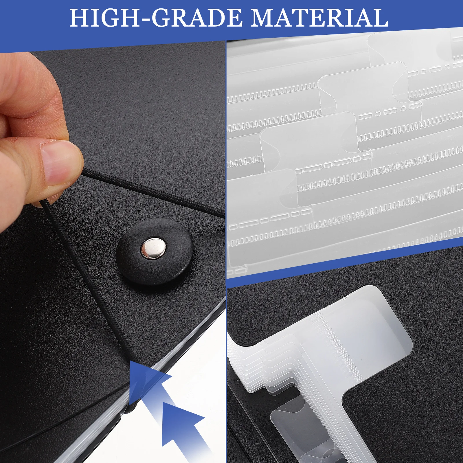 

Large Capacity A4 Multi-Grid Document Storage Bag Expanding File Organizer Portable Receipt Holder Filing Folder Accordion