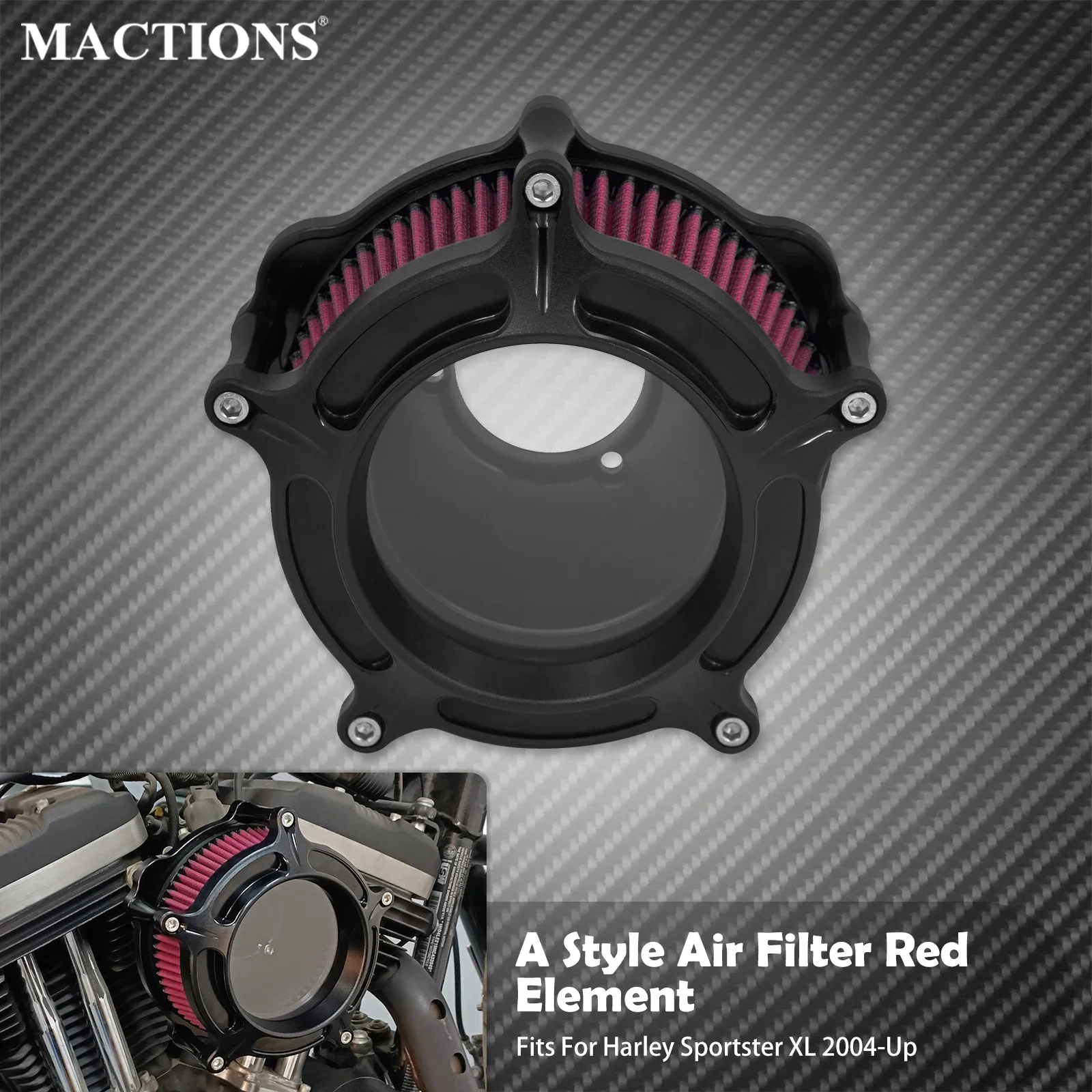 Motorcycle Air Filter Intake Air Cleaner System Kit For Harley Sportster XL Iron 883 1200 Touring Road King Softail Dyna FLHT