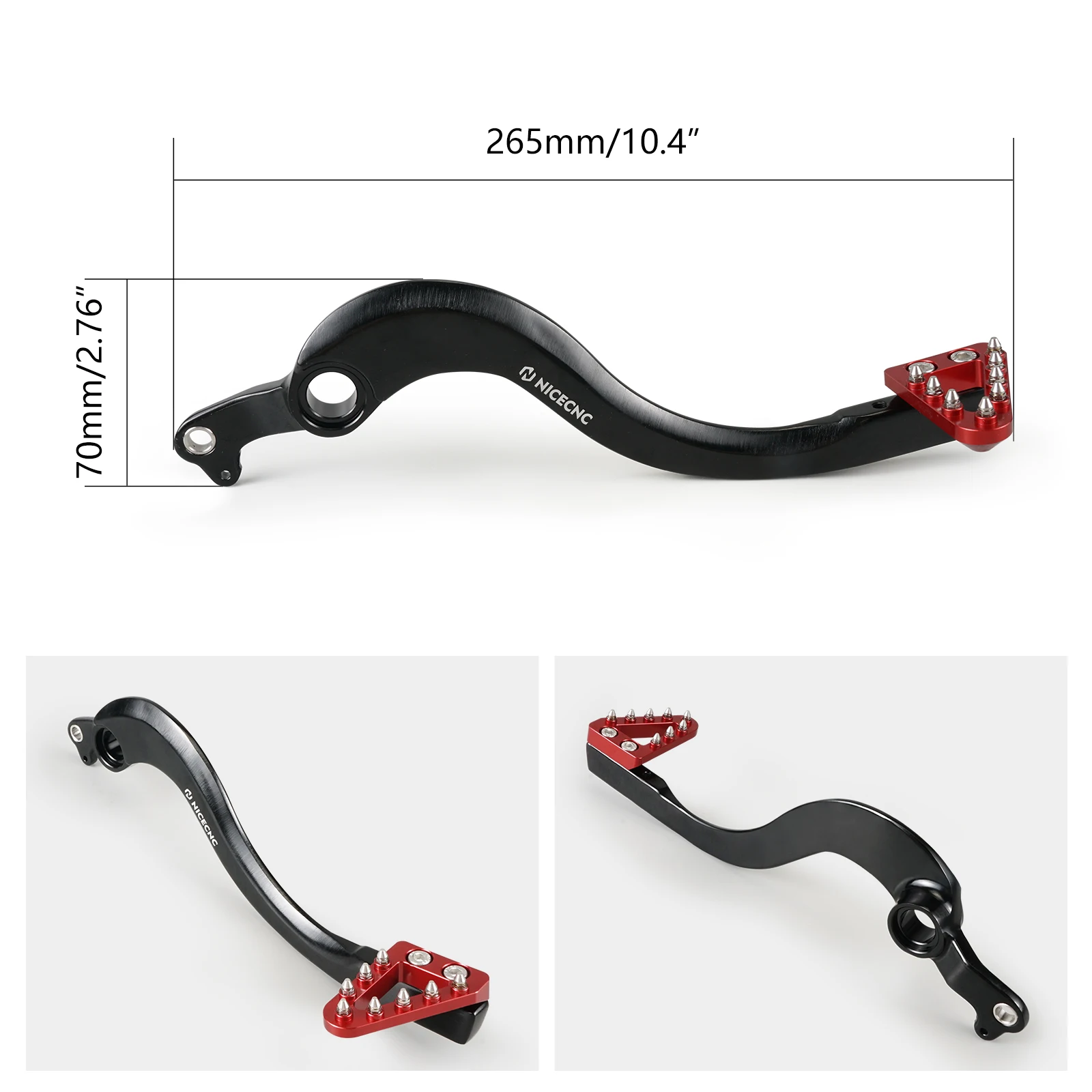 NICECNC Motorcycle Brake Pedal Lever For Honda CRF250RX CRF450RX 2019-2024 CRF450R CRF250R 2005-2024 Forged Aluminum Adjustable