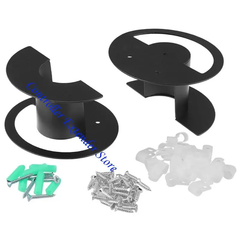 

N84B Metal Cable Organizers Mounting Bracket Cable Management For Secure Ethernet Cable Setups Indoor and Outdoor Wall Use