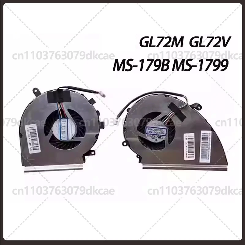 New CPU GPU Cooling Fan For MSI GE72VR GP72VR 6RF 7RF GP72MVR GL72VR  PAAD06015SL N372 N389 DC 5V gl72m gf72vr ms-1799
