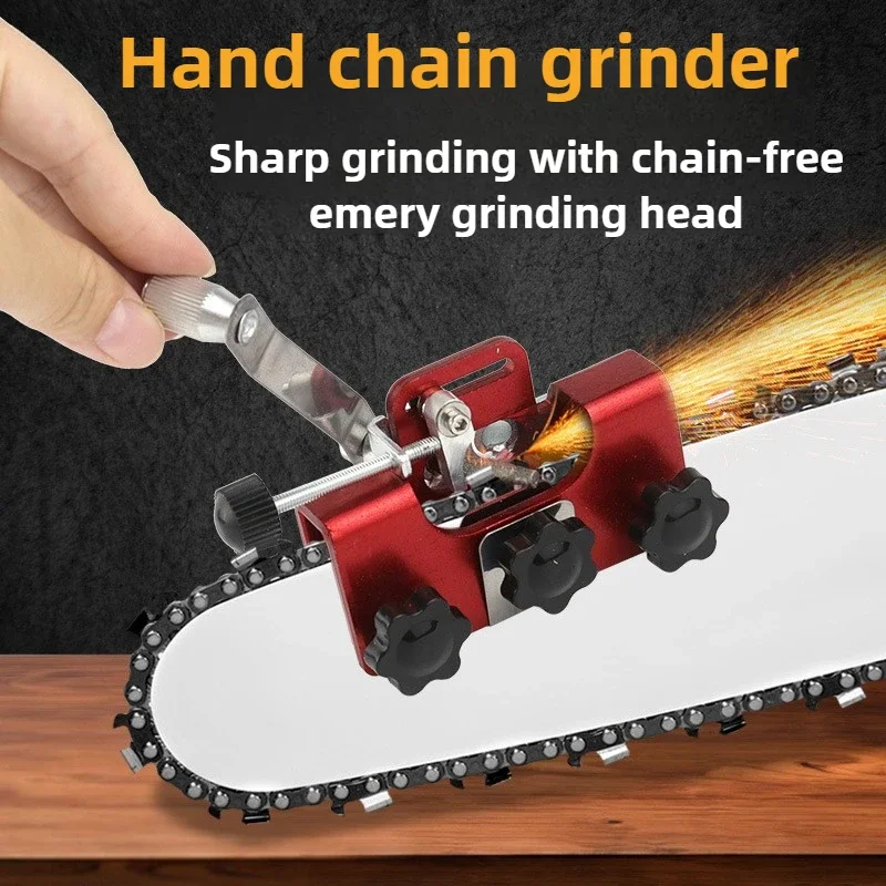 

Handheld Portable Chain Saw Sharpeners Jig Grinding Tools Kit Electric Chainsaw Grinder Tool Frosted Hand Cranked Chain Grinder