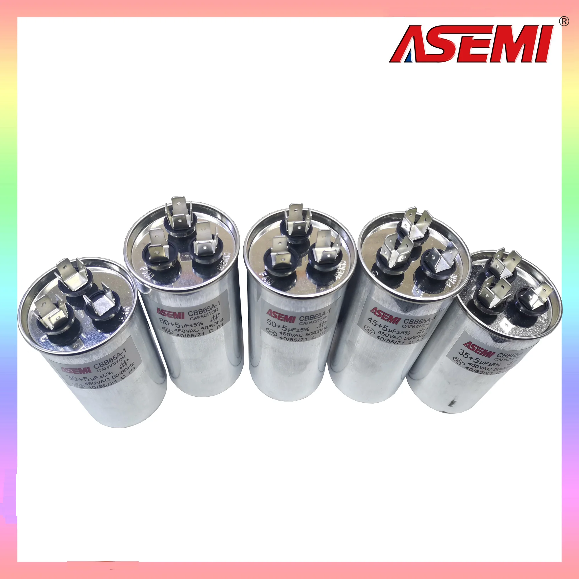 CBB65 450V AC 60uF+5uF 25+5uf 30+2uf Motor Capacitor Air Conditioner Compressor Start Capacitor