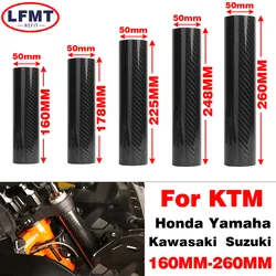 For KTM YAMAHA HONDA Kawasaki Suzuki Pit Dirt Bike Motorcycle 160-260MM Carbon Fiber Adjustable Front Fork Shock Guard Protector