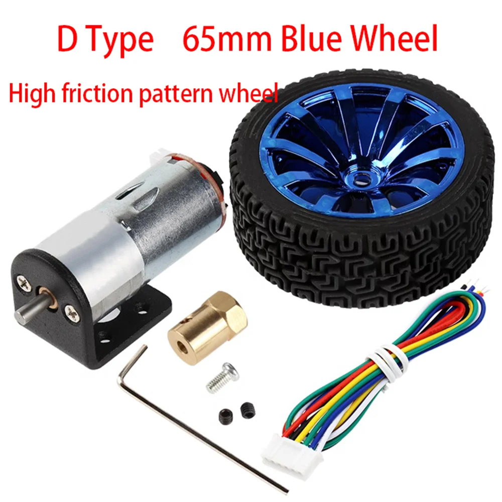 

GM25 370 Gear Motor Encoder DC 6V 12V 24V Hall AB Dual Phase Electric Metal Reduction Encoder Disc Motor Gear Reducer Gearbox