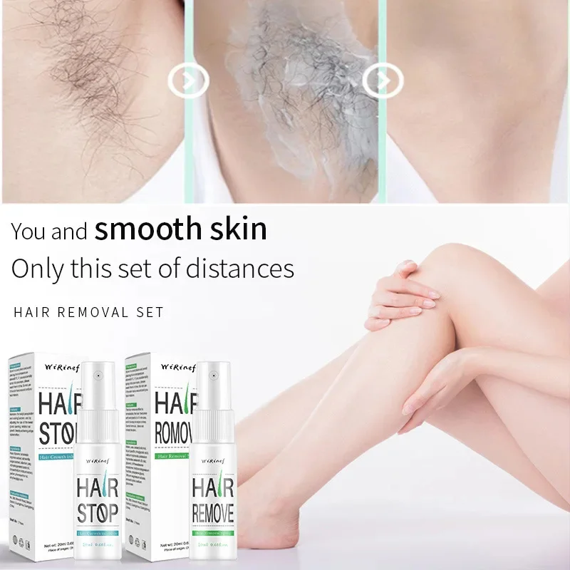 Fast Hair Removal Spray Painless Hair Growth Inhibitor Remove Armpit Leg Arm Permanent Depilatory for Men Women Repair Body Care