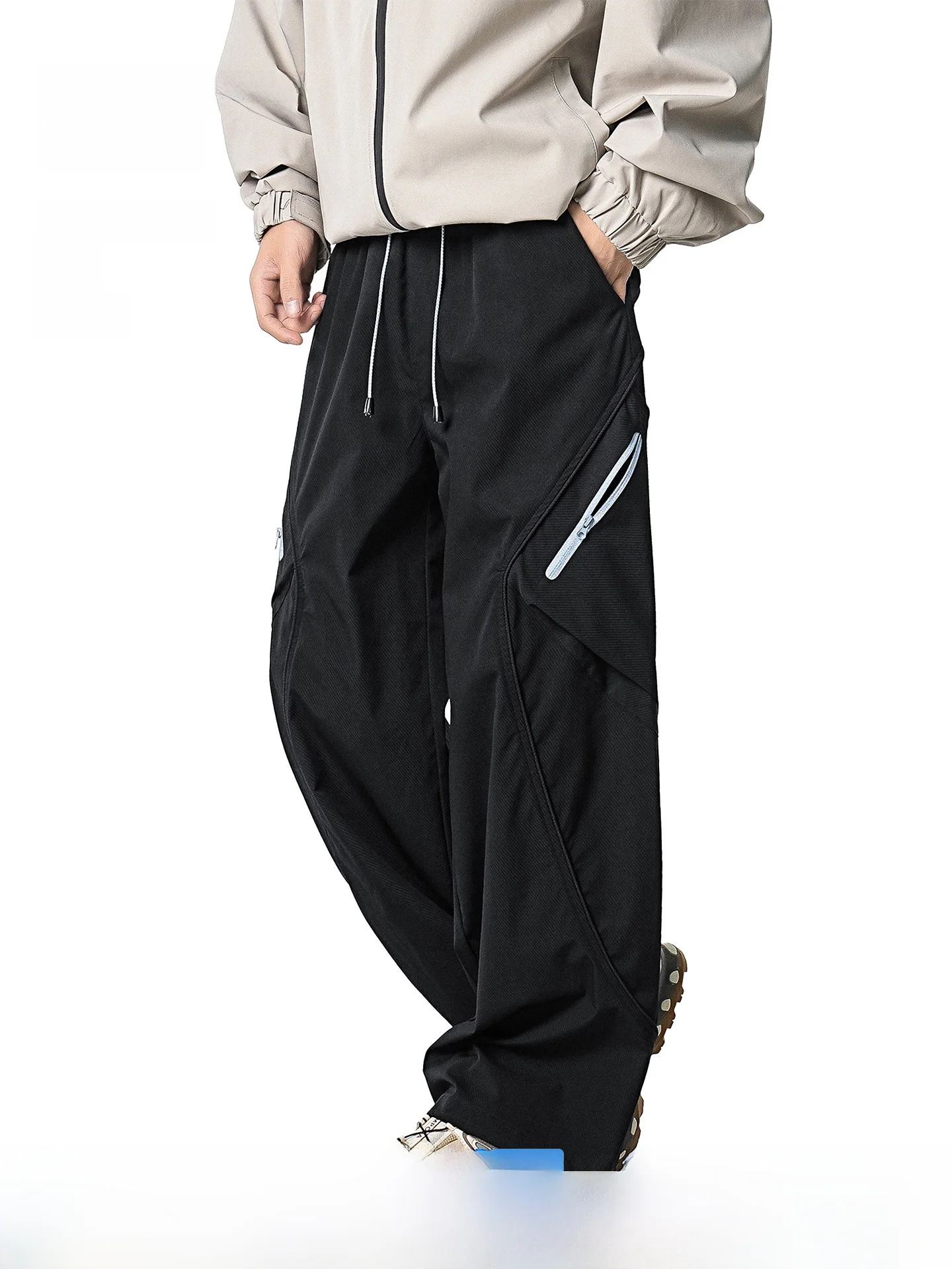 ARTANNIE Outdoor Waterproof Casual Work Pants Loose Straight Leg Sporty Men's Trousers American Style New Model for Climbing
