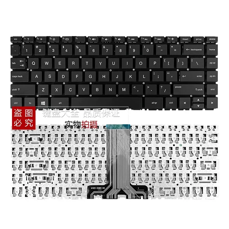 For HP 14S-DP CR CF TPN-i130 I135 Q188 Q190 Keyboard Replacement For 14-CB BD DA Laptop US Layout Black