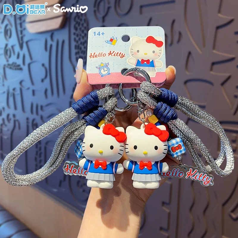 

Милый брелок Sanrio Hello Kitty в мультяшном стиле для школьников, подвеска на рюкзак, подарок для студентов