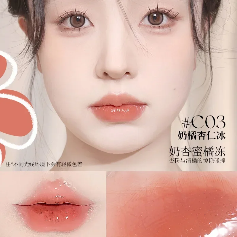 VEECCI Water Lip Gloss แก้วใส Lip Oil Moisturizing Liquid ลิปสติก Long Lasting Rare Beauty Jelly Lip Makeup