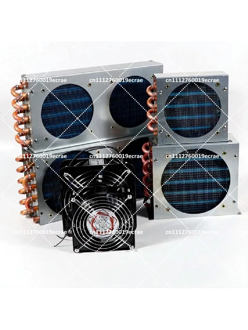 Aluminum Fin Copper Tube Heat Exchanger with Fan for Refrigerator Freezer Air Cooled Water Cooled Condenser Radiator