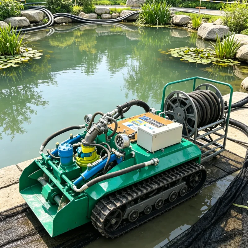 Dredging Robot Remote Controlled Crawler Sediment Suction Device For River Pond Sewage Tank Underwater Cleaning Work