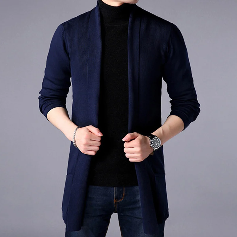 

2025 Men Thin Knitted Cardigan Sweater Spring Autumn Solid Sweater Bottoming Long Sleeved Mens Slim Fit Cardigan Sweater