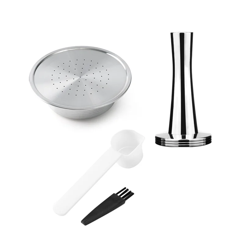 Cápsulas de café reutilizáveis de aço inoxidável A74X para máquina Senseo HD7801 Máquina de café Espresso Filtro Metal Tamper